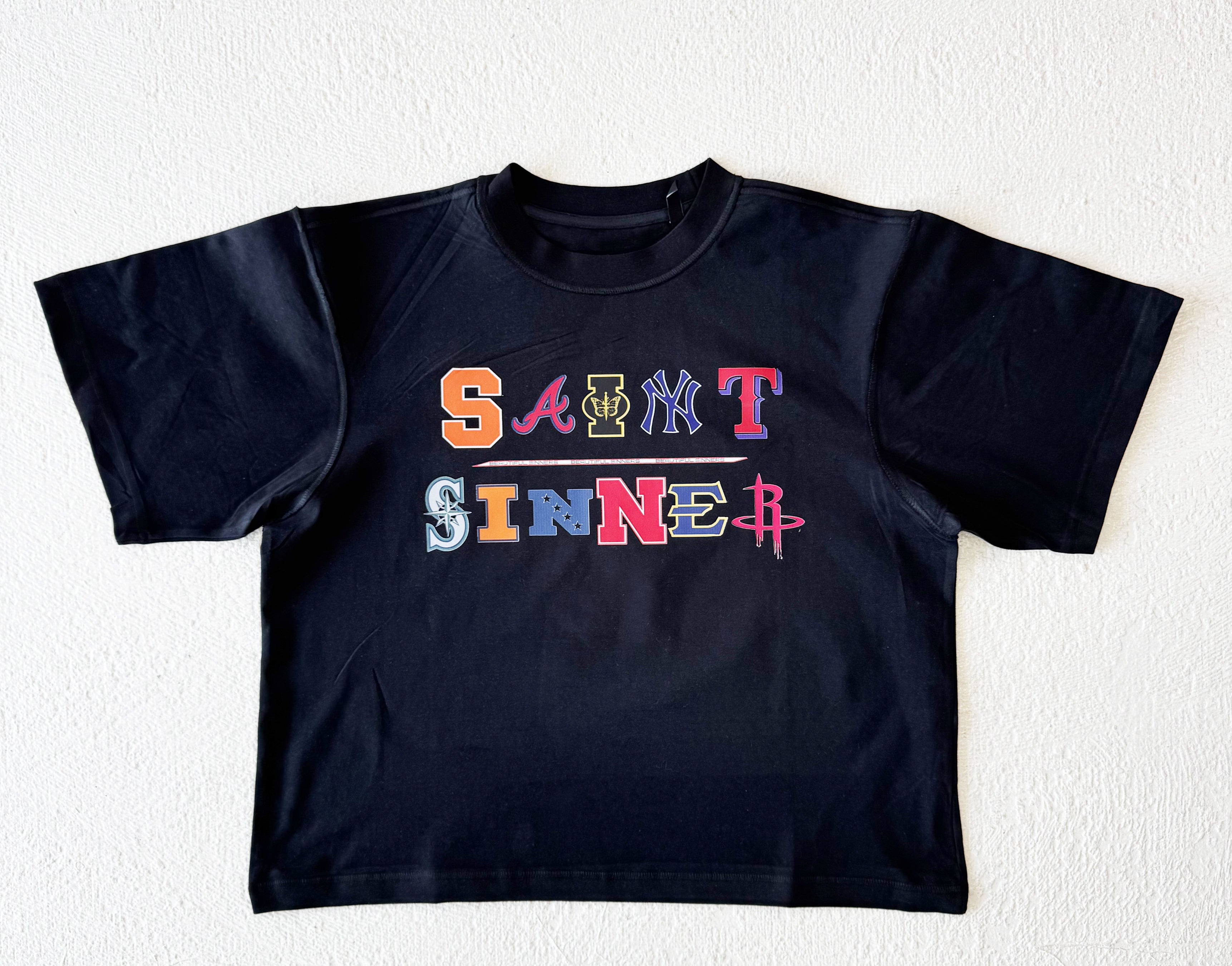 “Saint over Sinner” Black tee