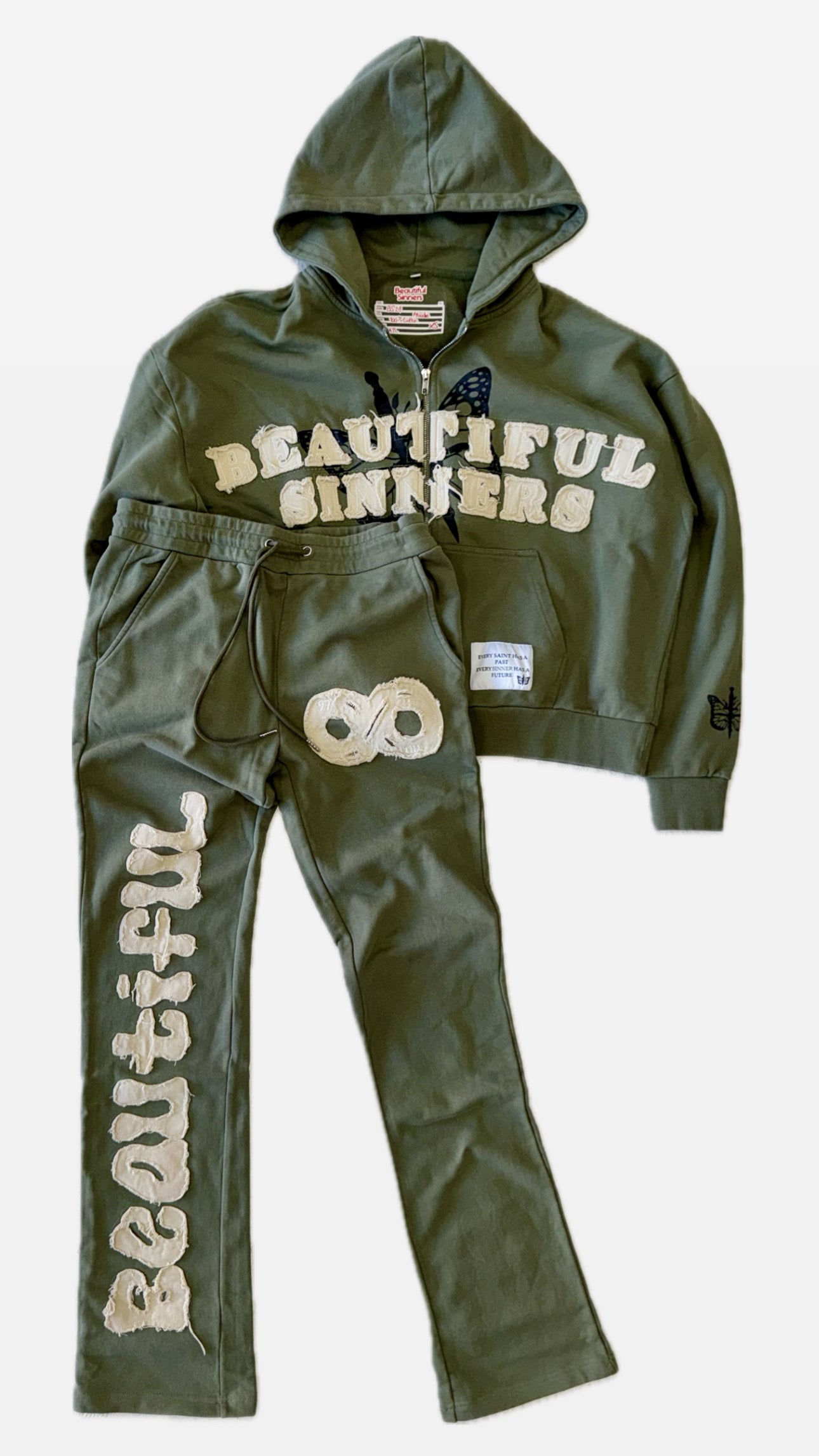 “Infinity Link” Sweatsuit Olive Green